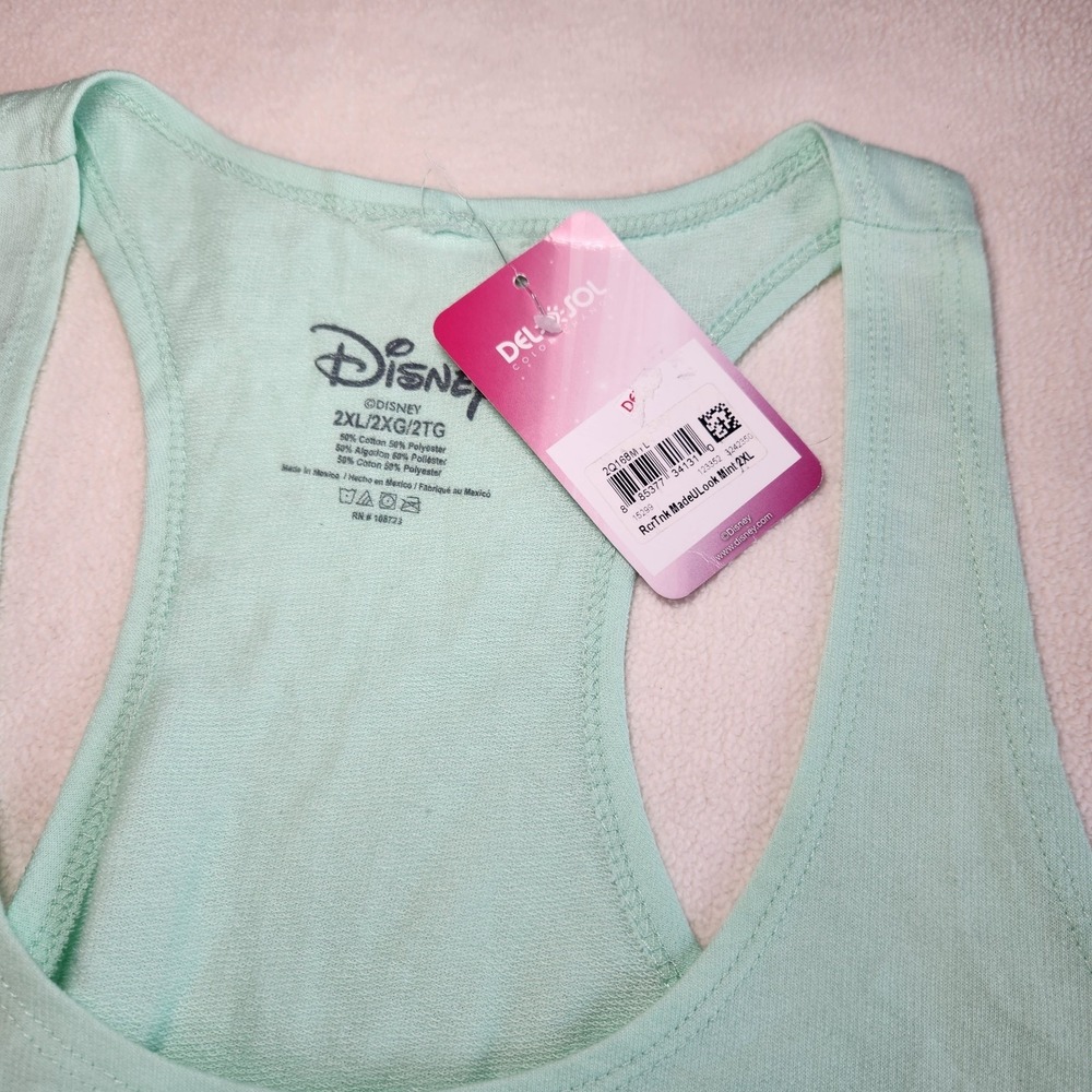 DISNEY x DEL SOL Tinkerbell Tank Top Women 2XL Blue Color Changing Racerback NEW - Picture 5 of 9
